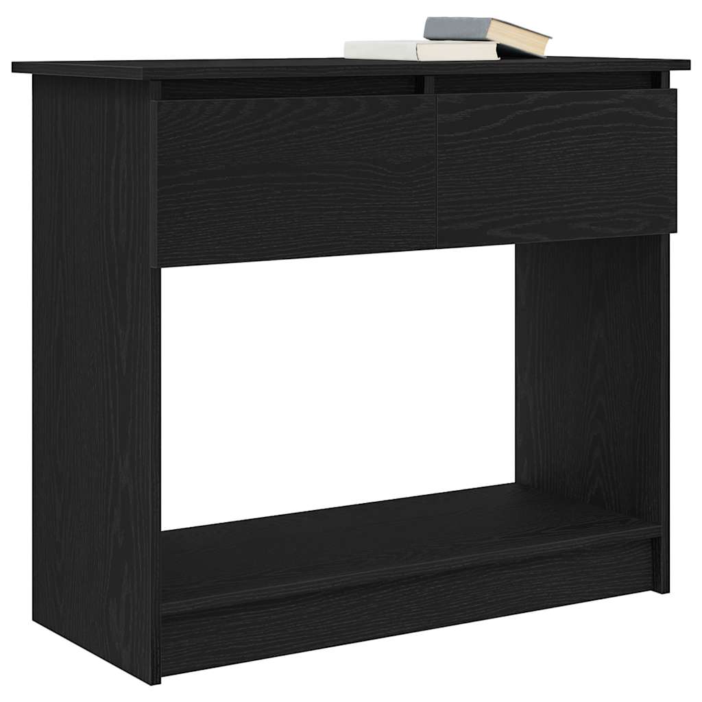 Console Table with Drawers Black 85.5x38.5x74.5 cm