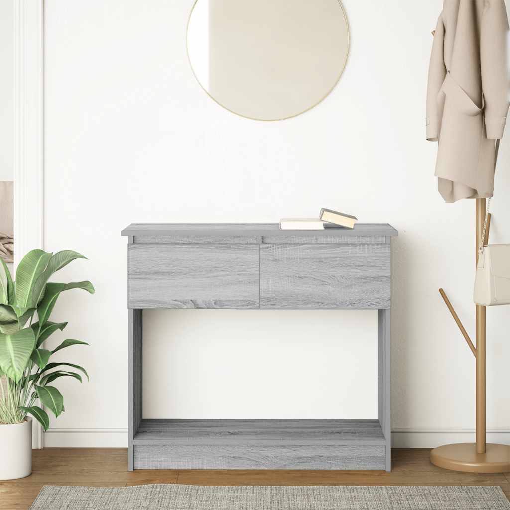Console Table with Drawers Grey Sonoma 85.5x38.5x74.5 cm