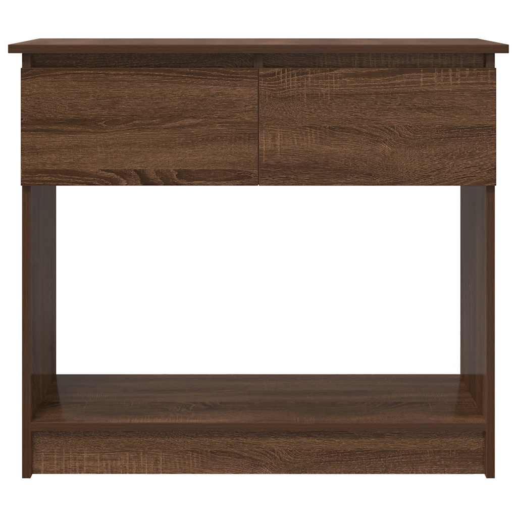 Console Table with Drawers Brown Oak 85.5x38.5x74.5 cm