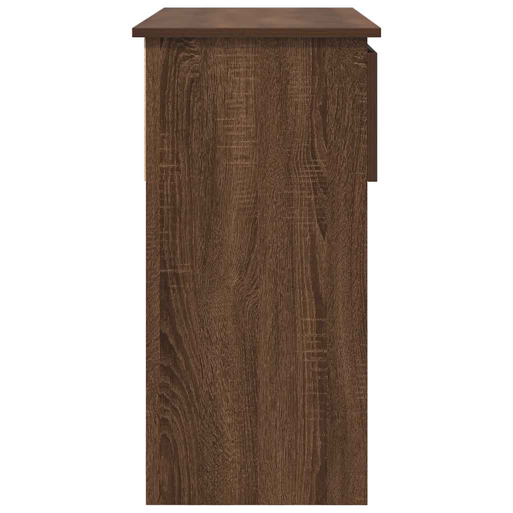 Console Table with Drawers Brown Oak 85.5x38.5x74.5 cm
