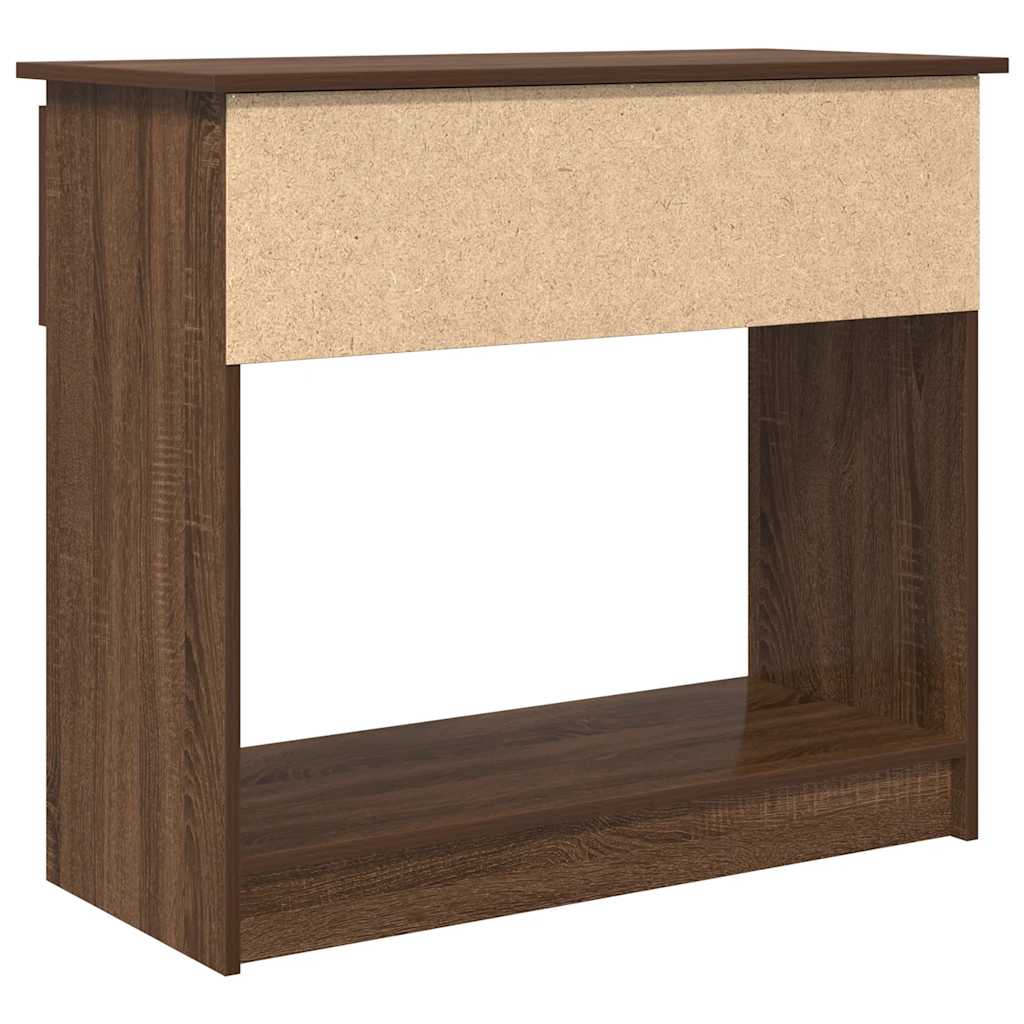 Console Table with Drawers Brown Oak 85.5x38.5x74.5 cm