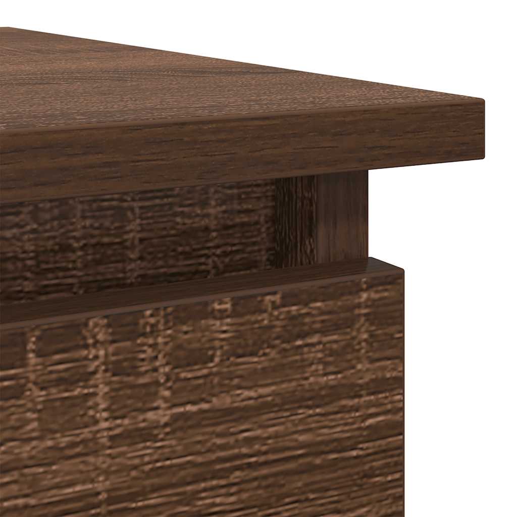 Console Table with Drawers Brown Oak 85.5x38.5x74.5 cm