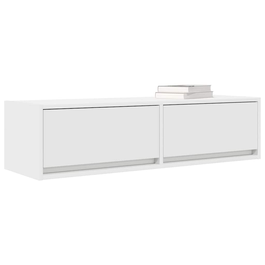 TV Cabinet with Drawer White 100 x 31 x 25.5 cm Engineered wood