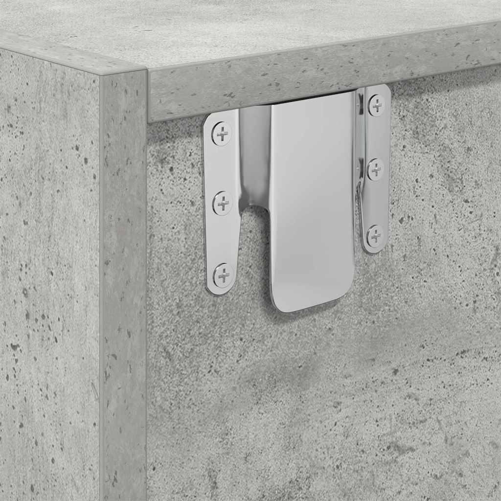 TV Cabinet Concrete grey 100 x 31 x 25.5 cm Engineered wood