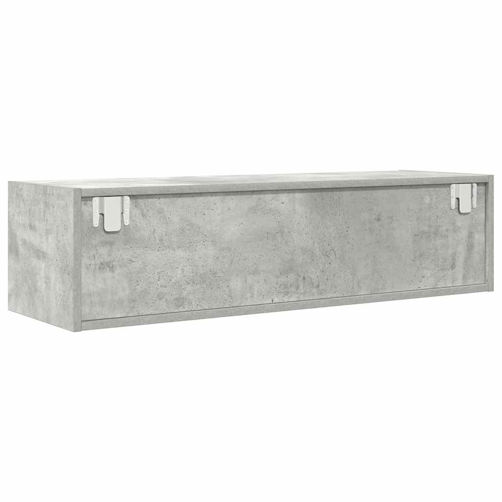 TV Cabinet Concrete grey 100 x 31 x 25.5 cm Engineered wood