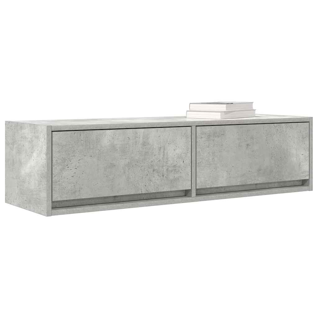 TV Cabinet Concrete grey 100 x 31 x 25.5 cm Engineered wood