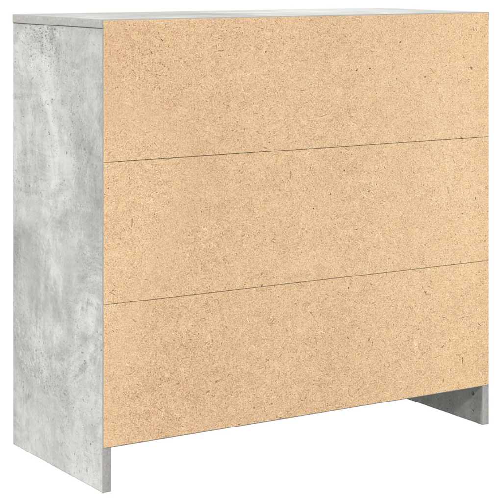 Sideboard with Drawer Concrete Grey 80x34x76 cm Engineered Wood