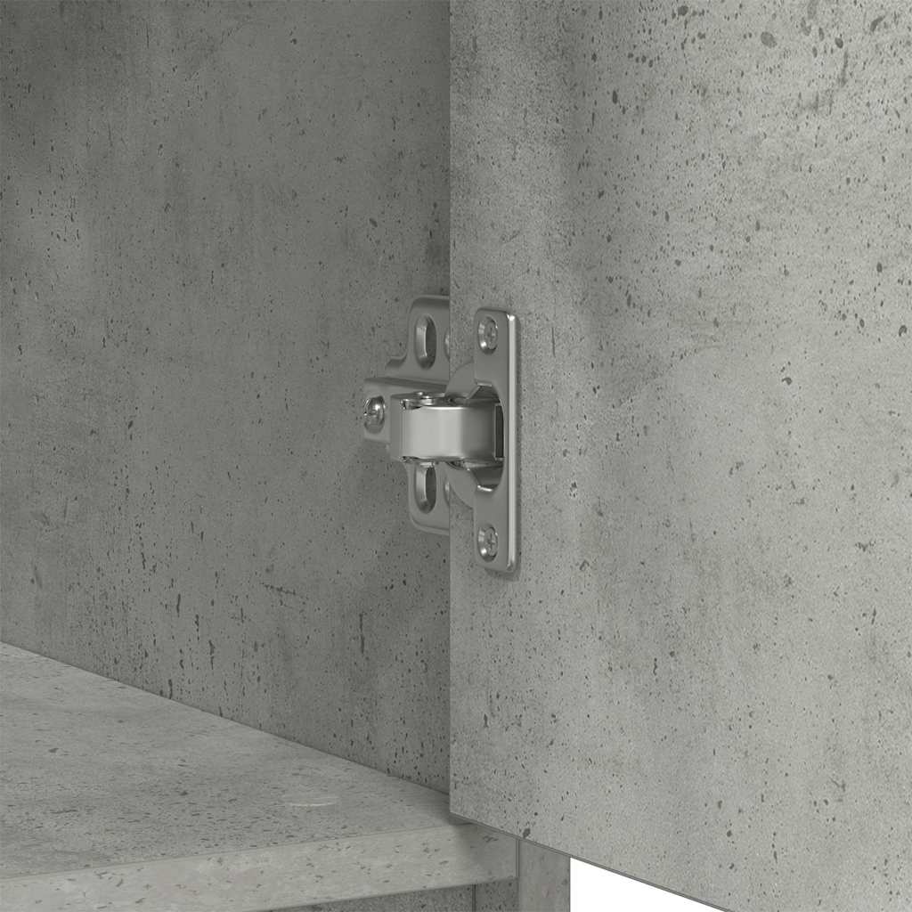 Sideboard with Drawer Concrete Grey 80x34x76 cm Engineered Wood