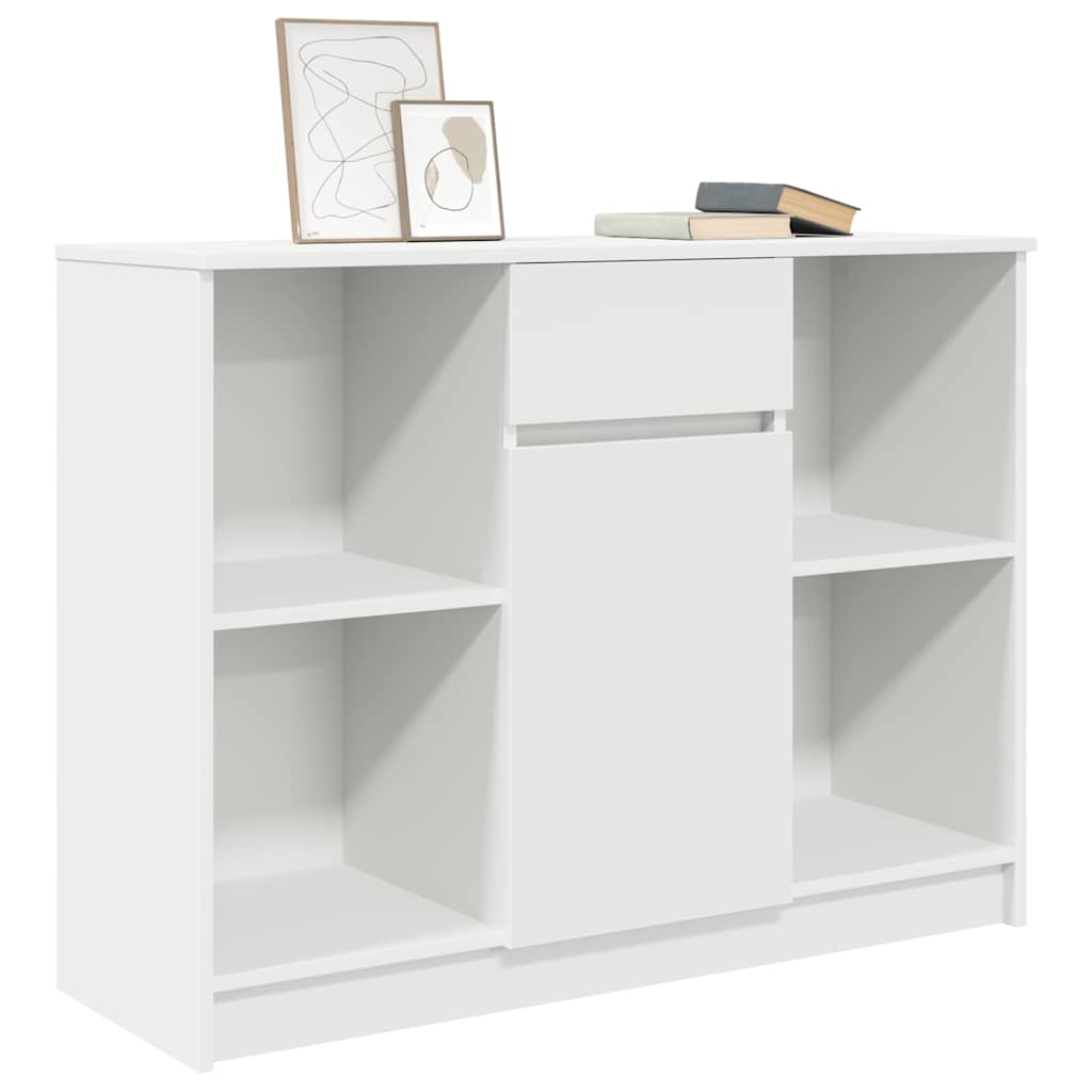 Sideboard with Drawer White 101x35x76 cm Engineered Wood
