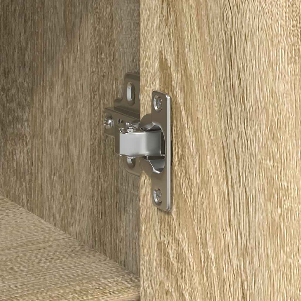 Sideboard with Drawer Sonoma Oak 101x35x76 cm Engineered Wood