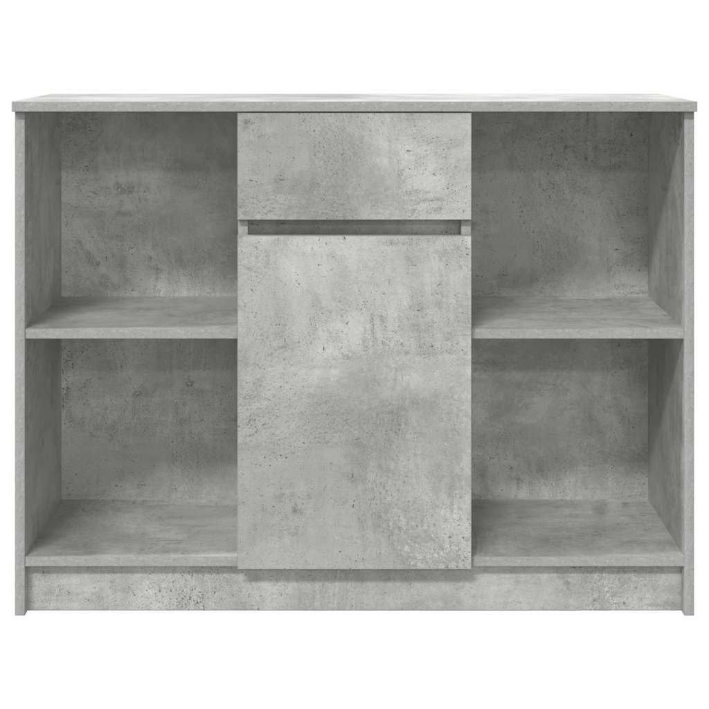 Sideboard with Drawer Concrete Grey 101x35x76 cm Engineered Wood