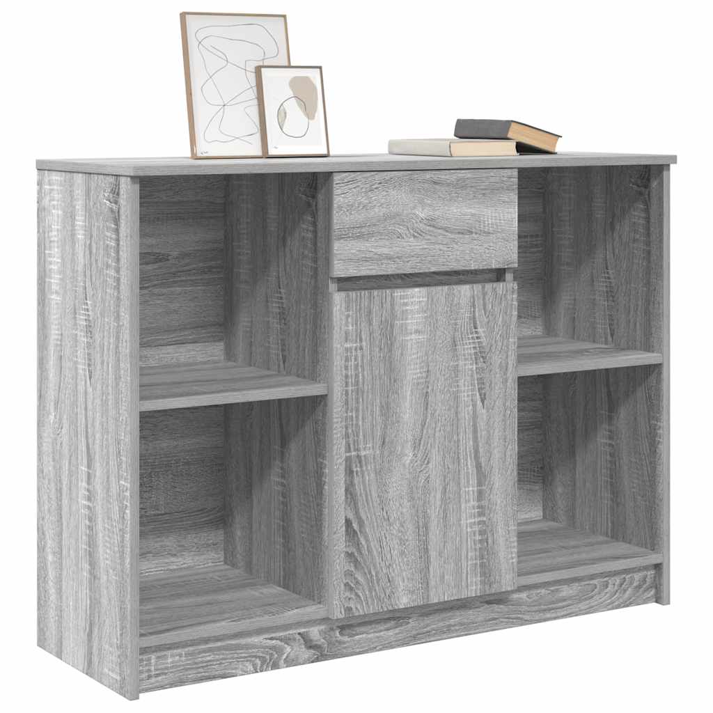 Sideboard with Drawer Grey Sonoma 101x35x76 cm Engineered Wood