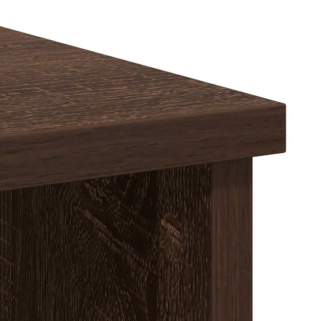 Sideboard with Drawer Brown Oak 101x35x76 cm Engineered Wood