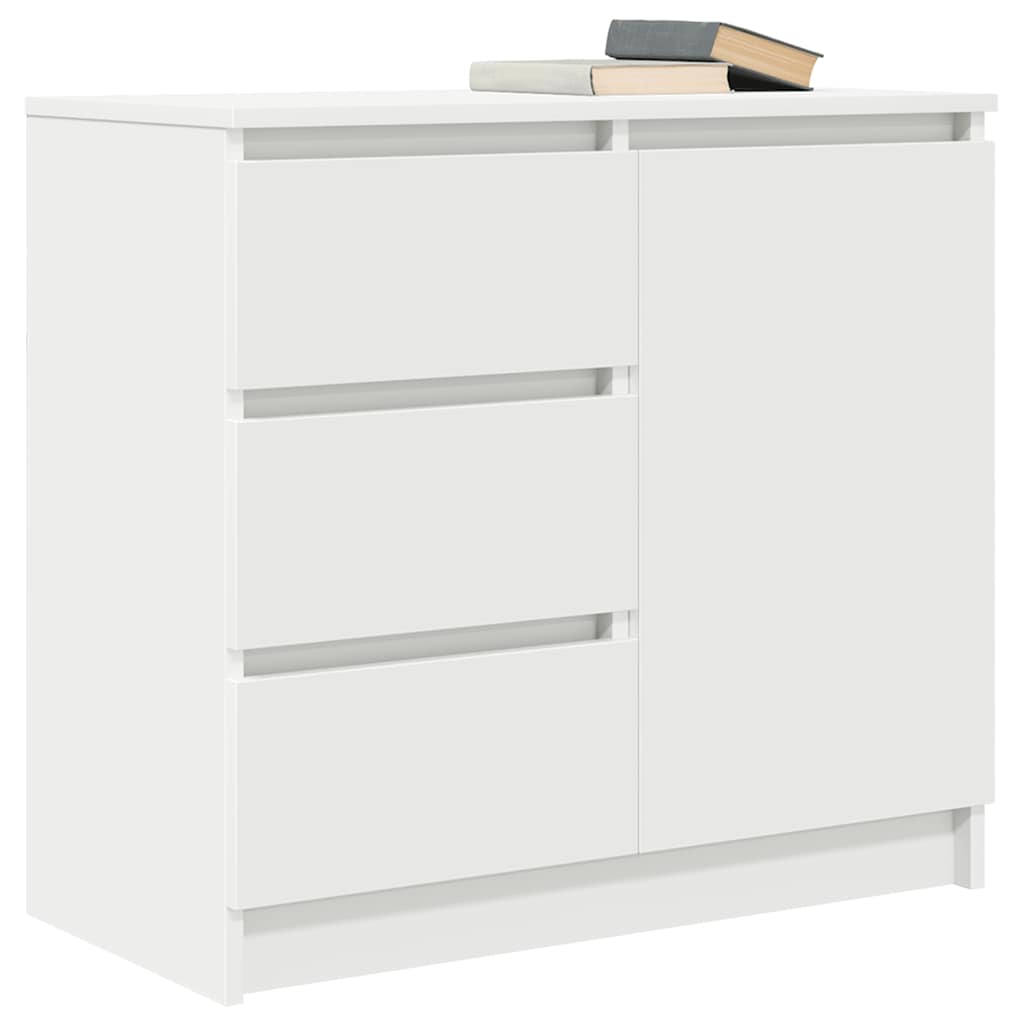 Sideboard with Drawer White 71x35x65 cm Engineered Wood