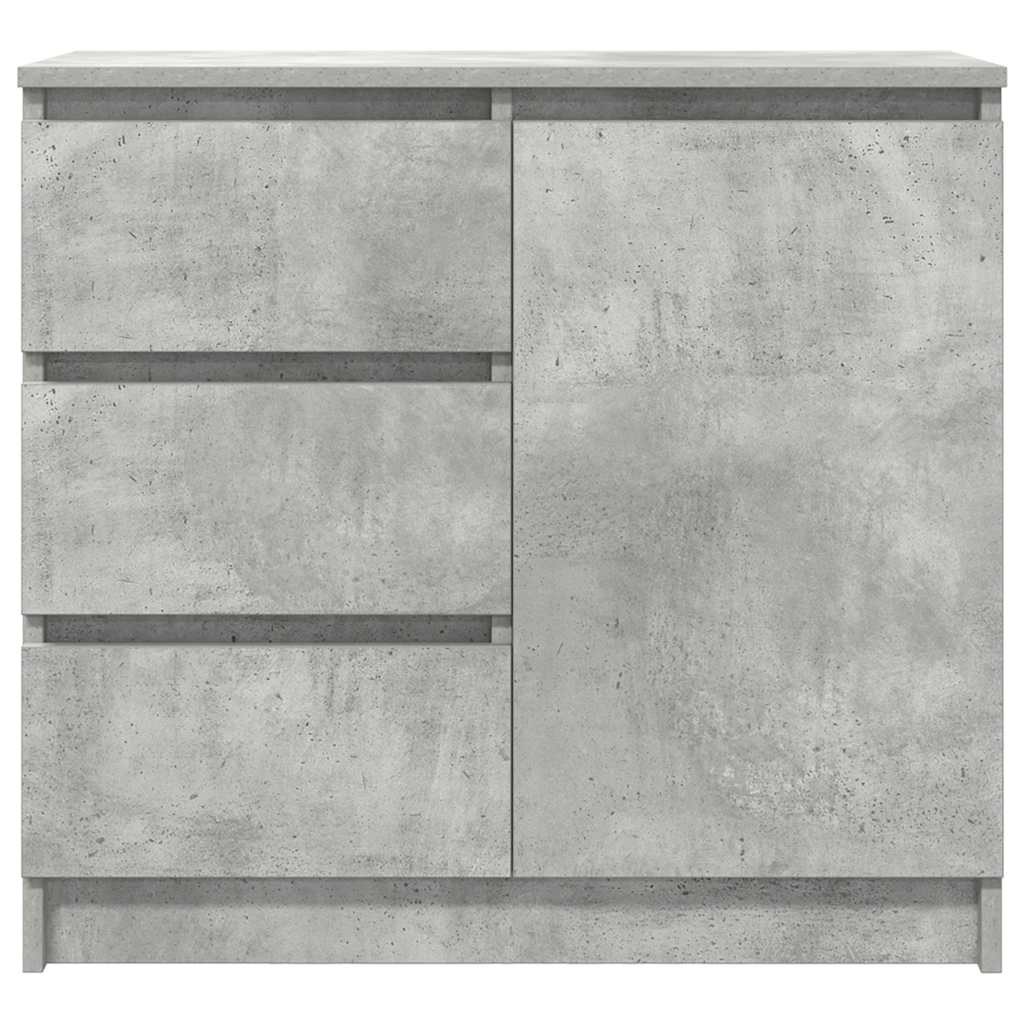 Sideboard with Drawer Concrete Grey 71x35x65 cm Engineered Wood