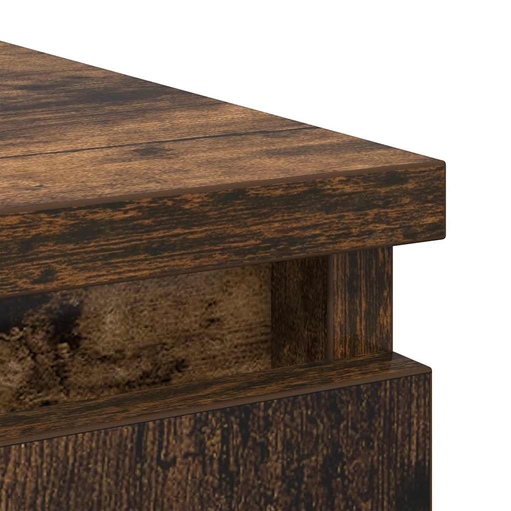 Sideboard with Drawer Smoked Oak 71x35x65 cm Engineered Wood