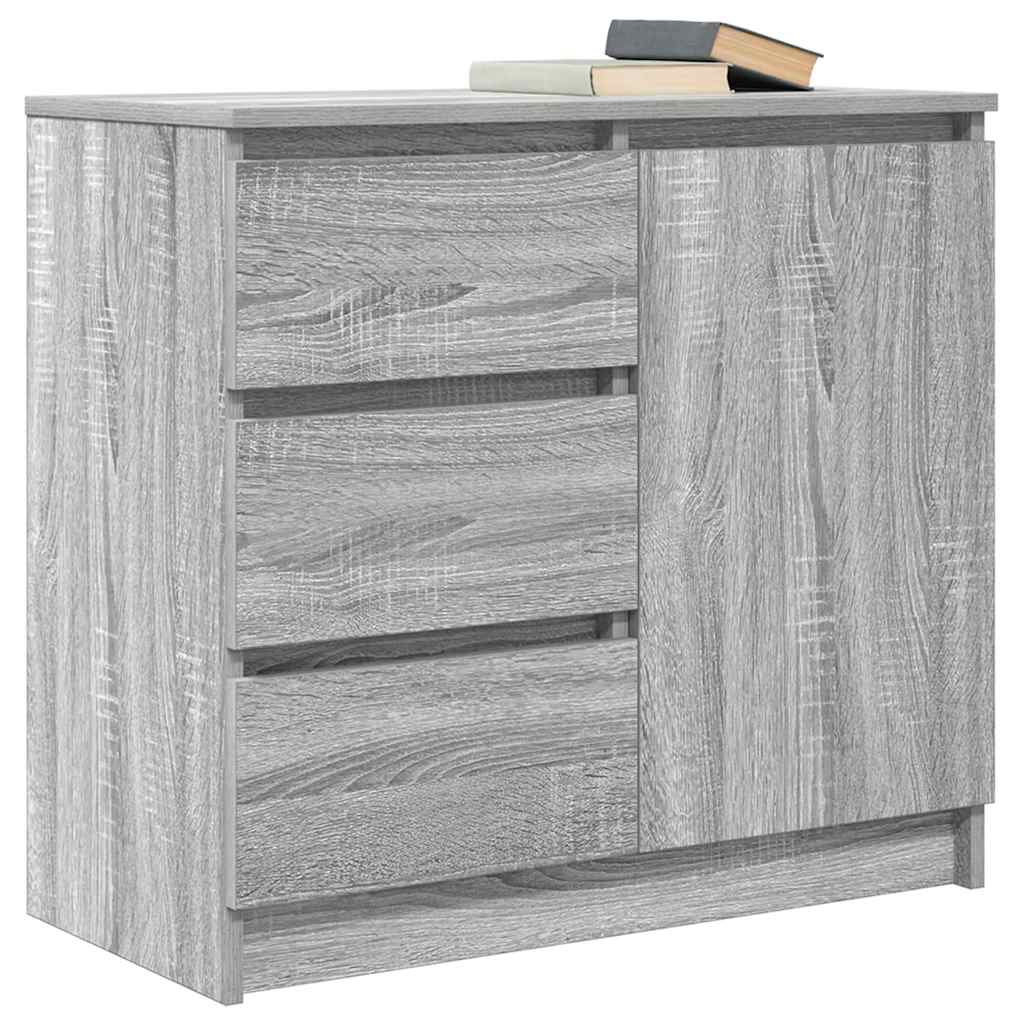 Sideboard with Drawer Grey Sonoma 71x35x65 cm Engineered Wood