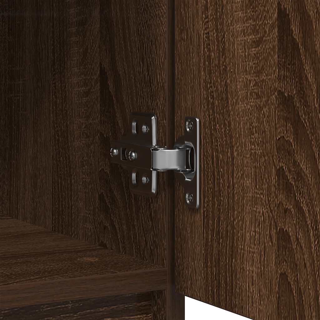 Sideboard with Drawer Brown Oak 71x35x65 cm Engineered Wood