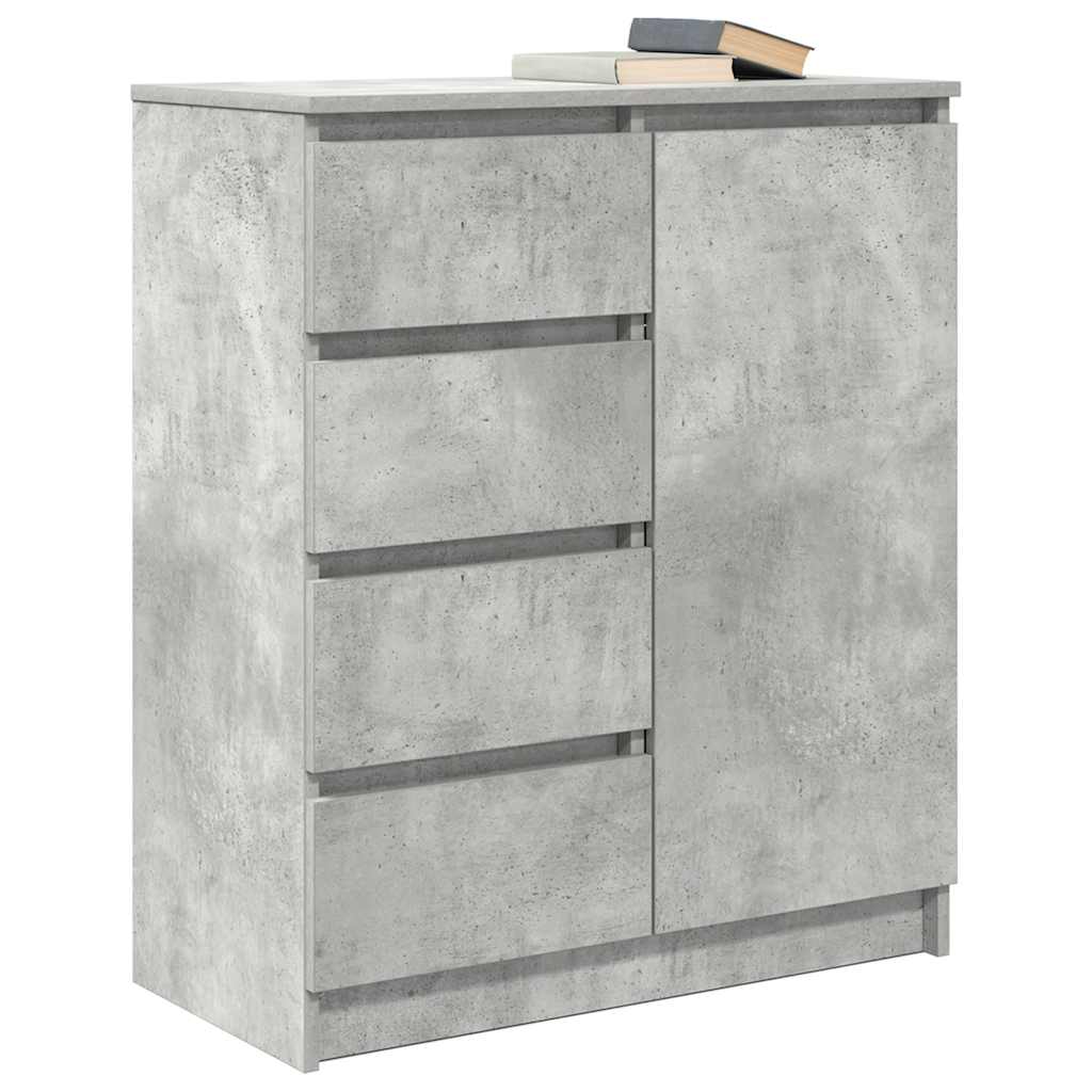 Sideboard with Drawers Concrete Grey 71x35x84 cm Engineered Wood