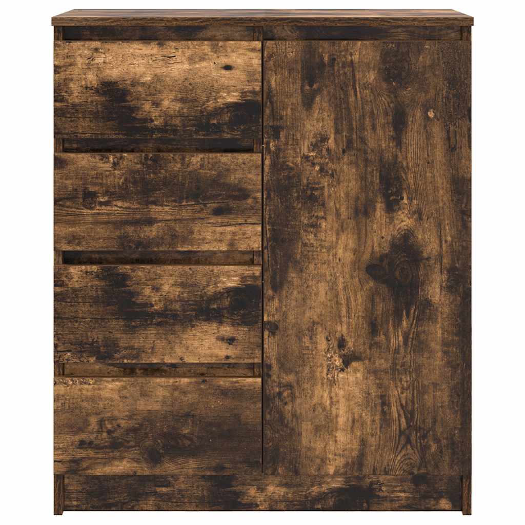 Sideboard with Drawers Smoked Oak 71x35x84 cm Engineered Wood