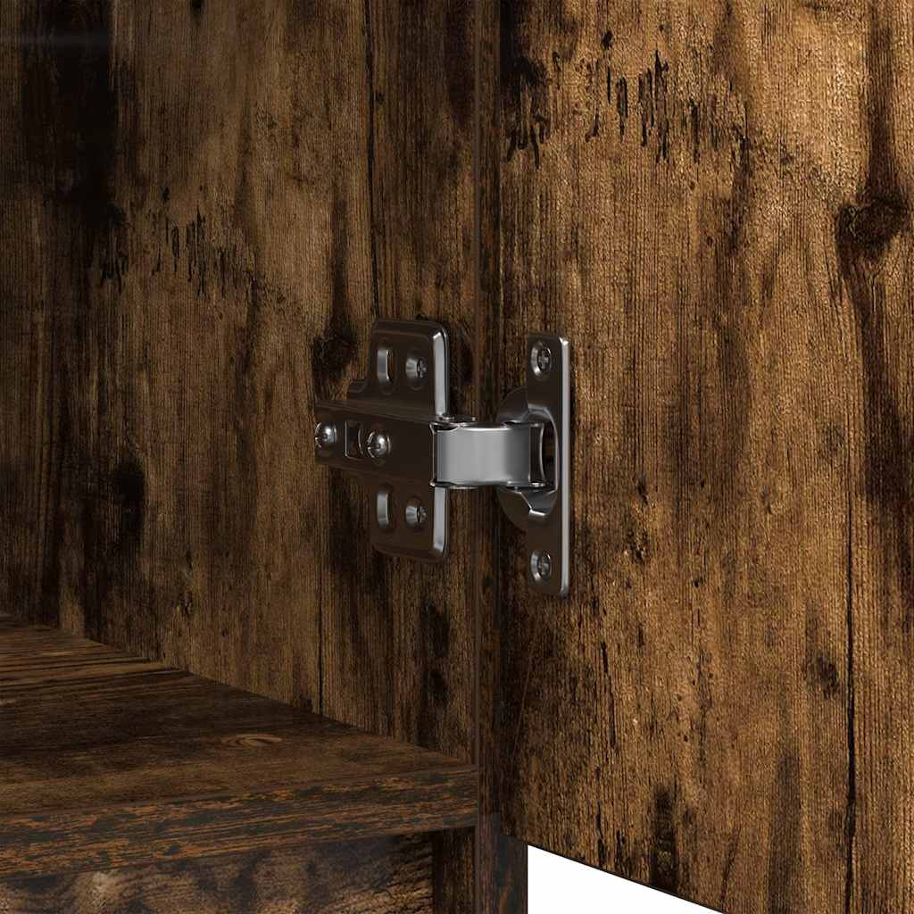 Sideboard with Drawers Smoked Oak 71x35x84 cm Engineered Wood