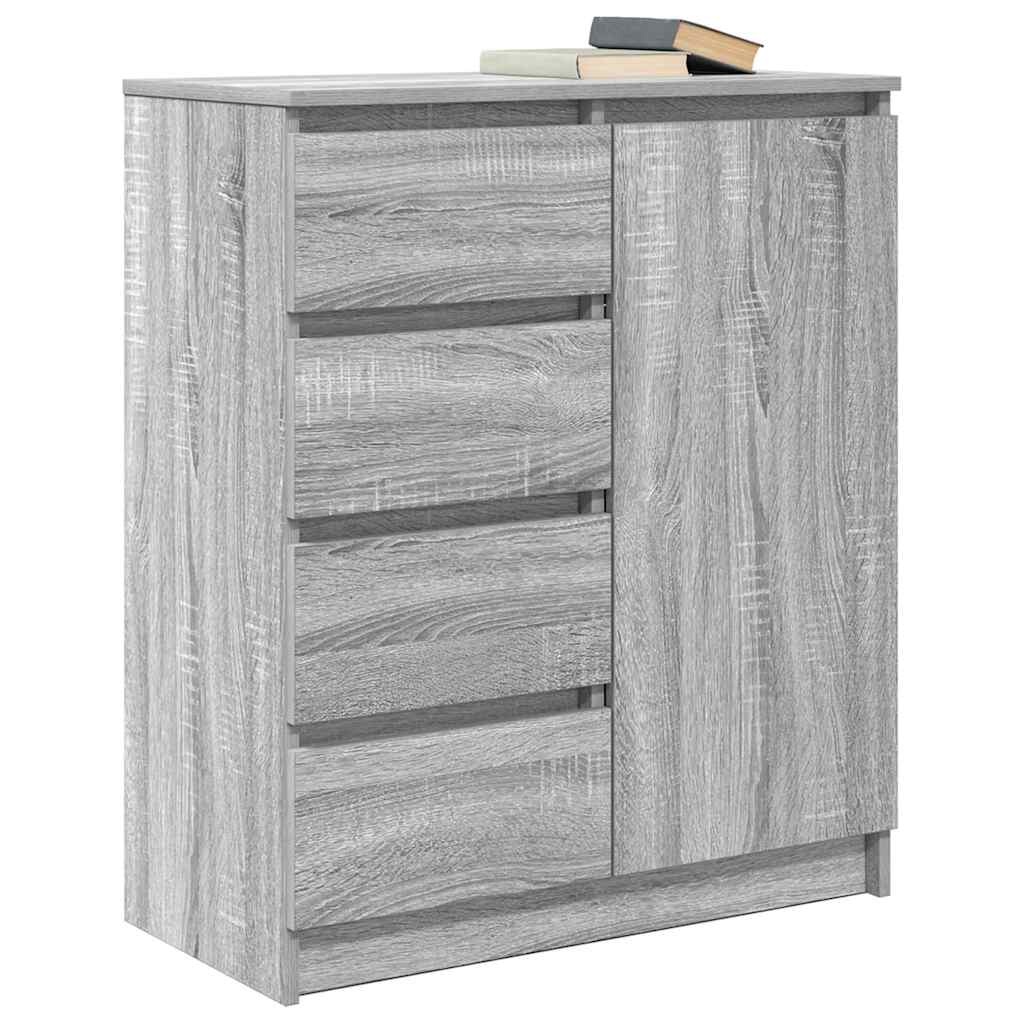 Sideboard with Drawers Grey Sonoma 71x35x84 cm Engineered Wood