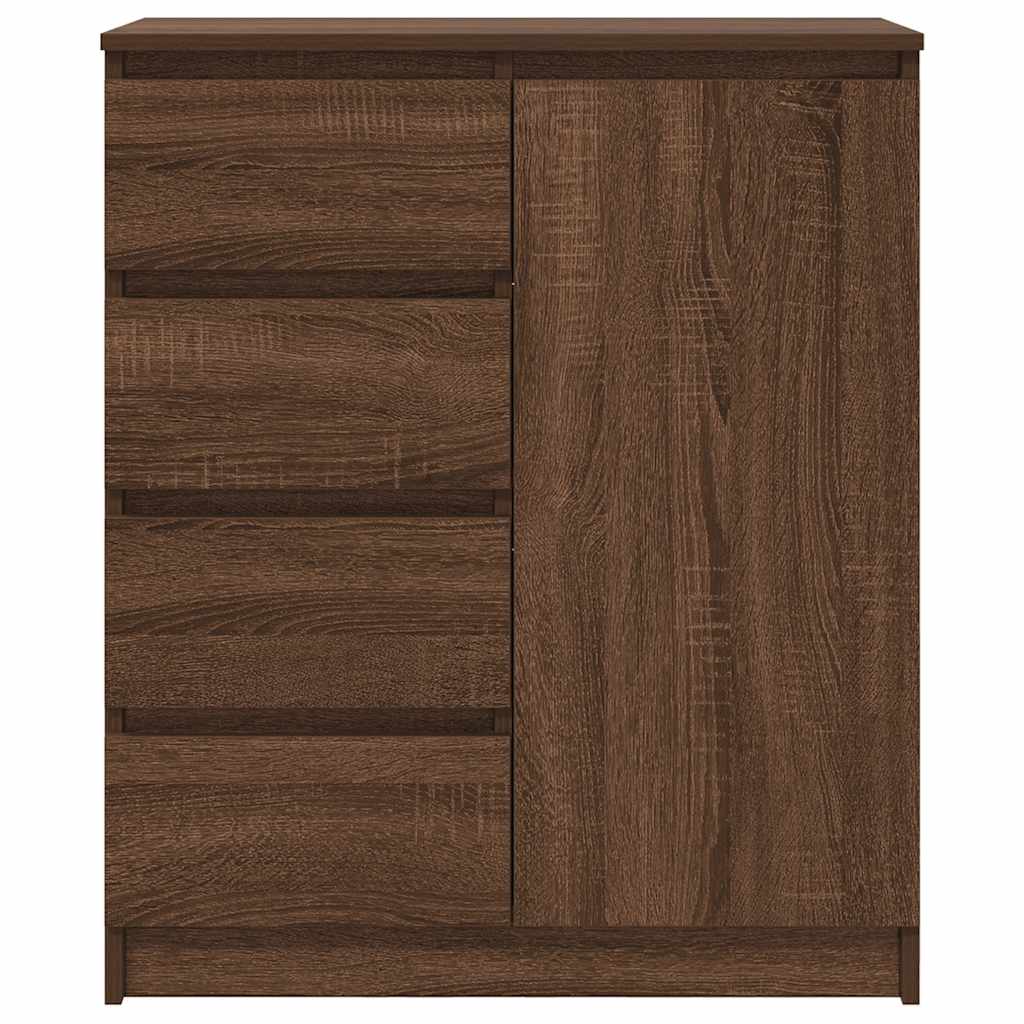 Sideboard with Drawers Brown Oak 71x35x84 cm Engineered Wood