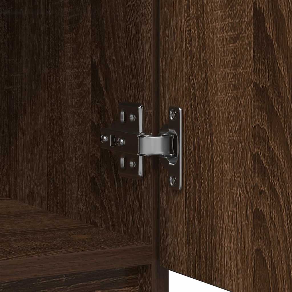 Sideboard with Drawers Brown Oak 71x35x84 cm Engineered Wood