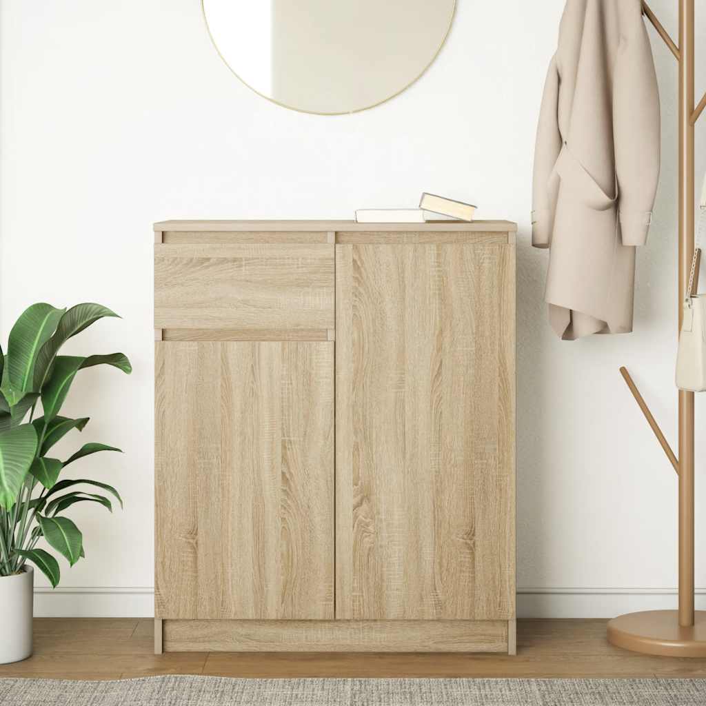 Sideboard with Drawer Sonoma Oak 71x35x84 cm Engineered Wood