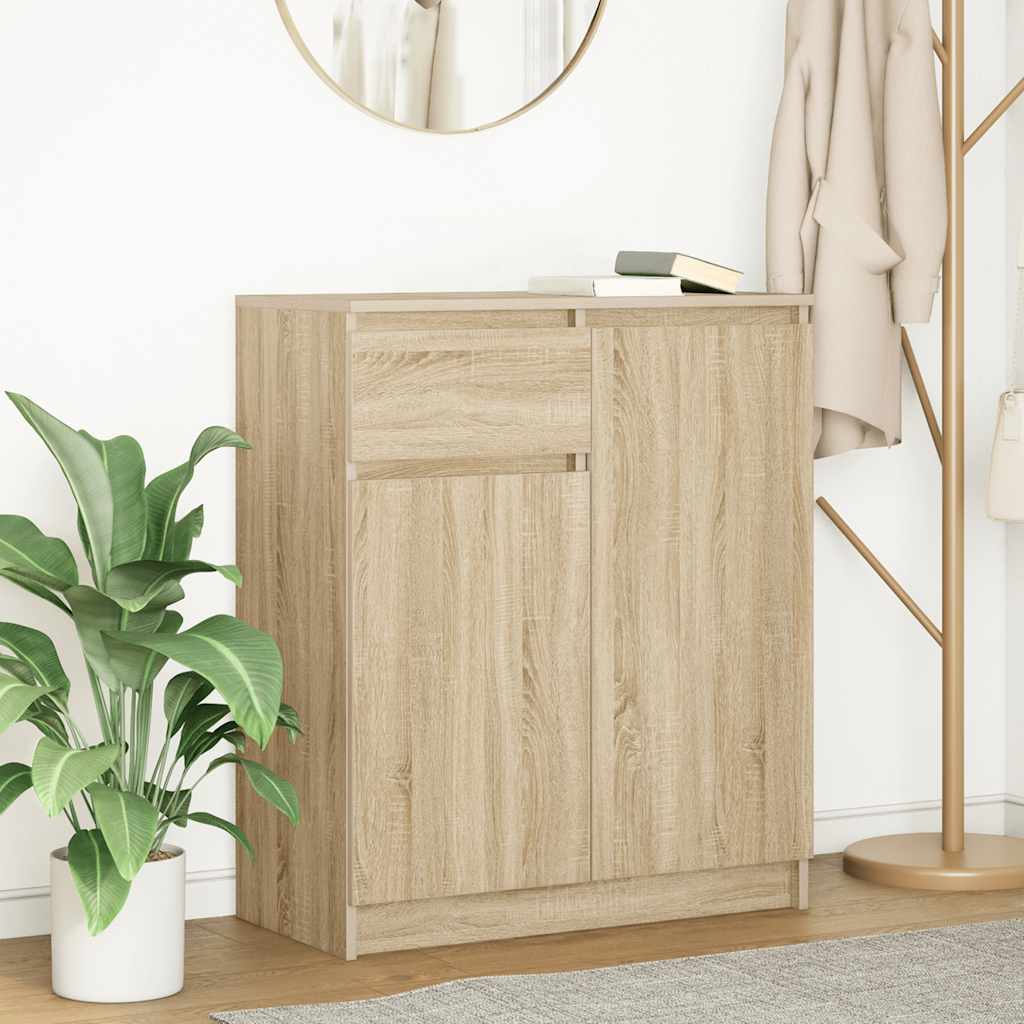 Sideboard with Drawer Sonoma Oak 71x35x84 cm Engineered Wood