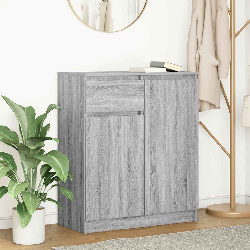 Sideboard with Drawer Grey Sonoma 71x35x84 cm Engineered Wood