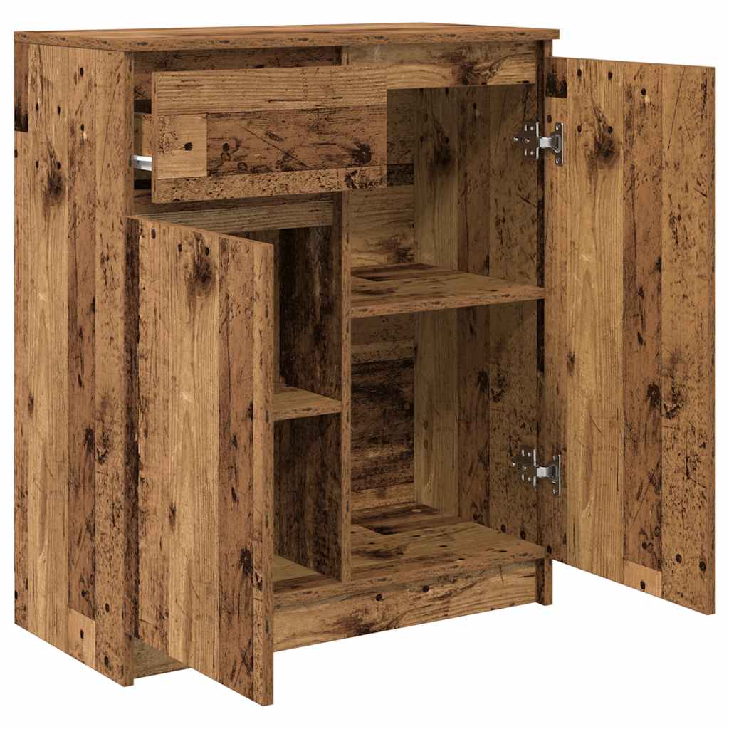 Sideboard with Drawer Old Wood 71x35x84 cm Engineered Wood