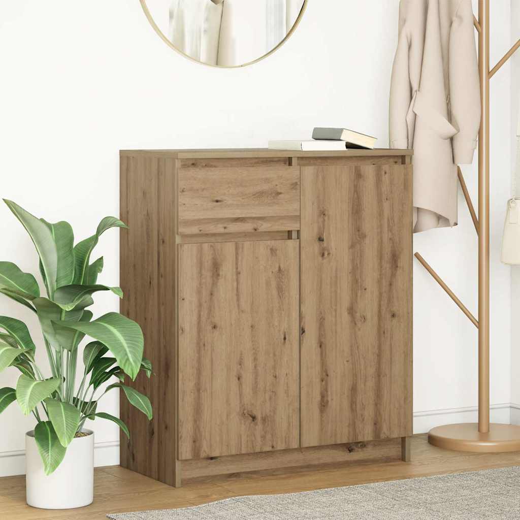 Sideboard with Drawer Artisan Oak 71x35x84 cm Engineered Wood