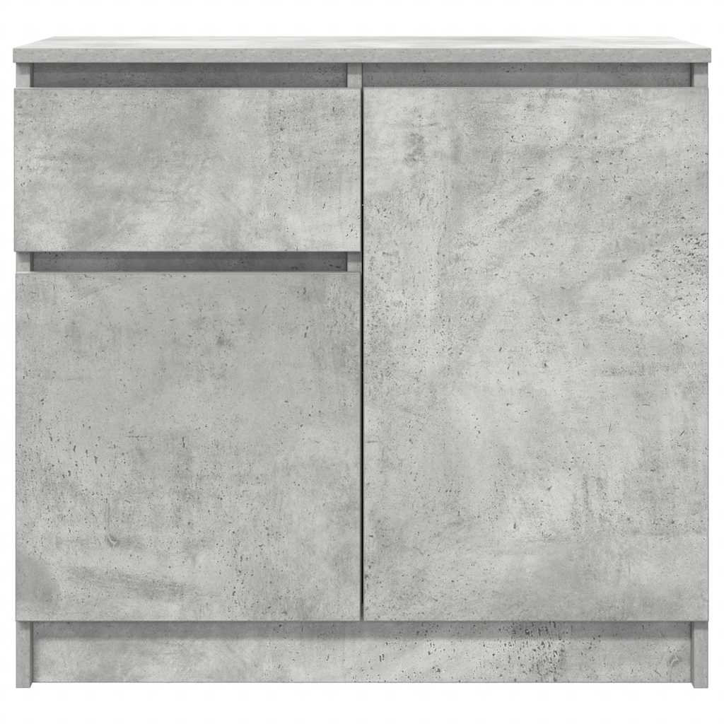 Sideboard with Drawer Concrete Grey 71x35x65 cm Engineered Wood
