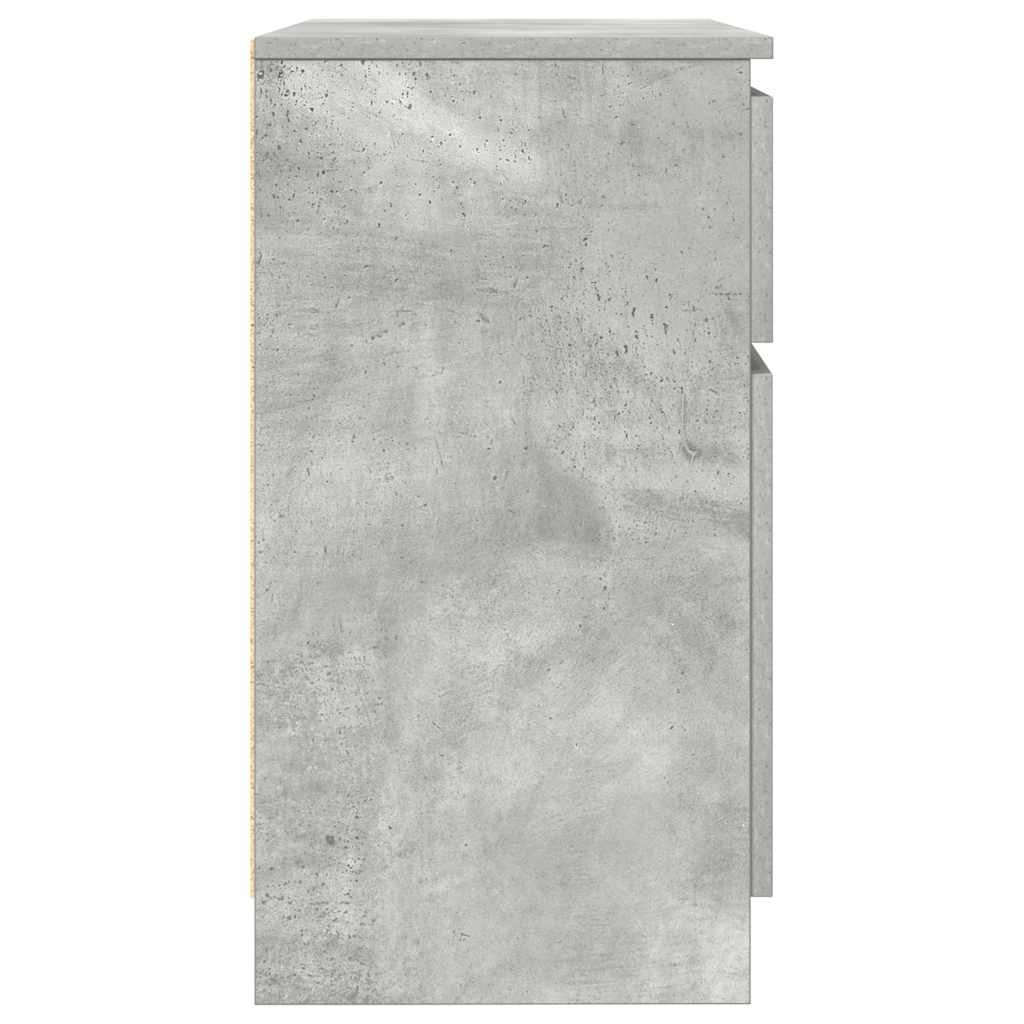 Sideboard with Drawer Concrete Grey 71x35x65 cm Engineered Wood