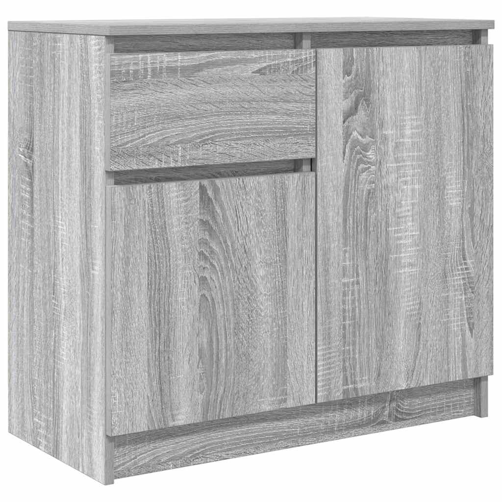 Sideboard with Drawer Grey Sonoma 71x35x65 cm Engineered Wood