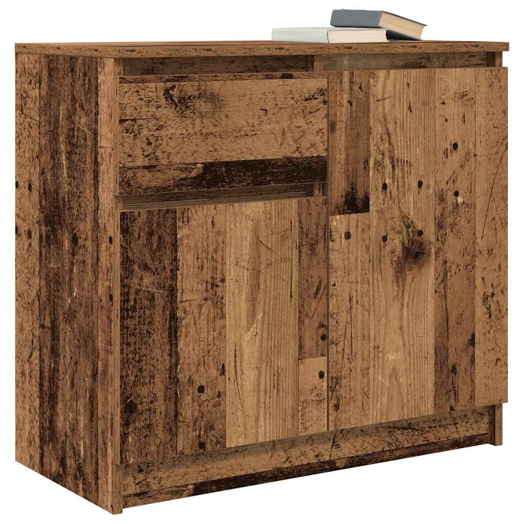 Sideboard with Drawer Old Wood 71x35x65 cm Engineered Wood