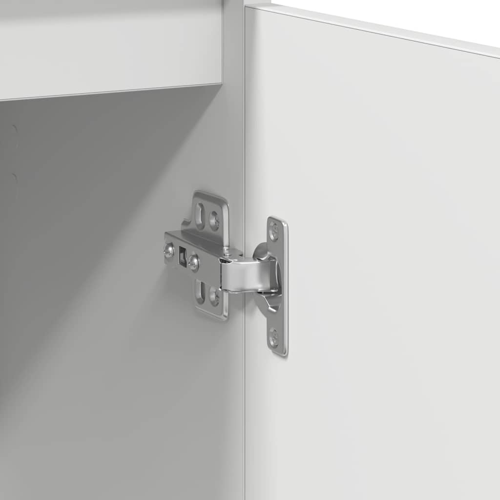 Sideboard White 29.5x34x76 cm Engineered Wood