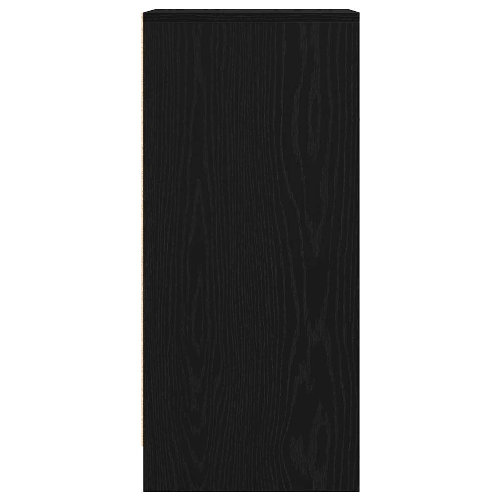 Sideboard Black Oak 29.5x34x76 cm Engineered Wood