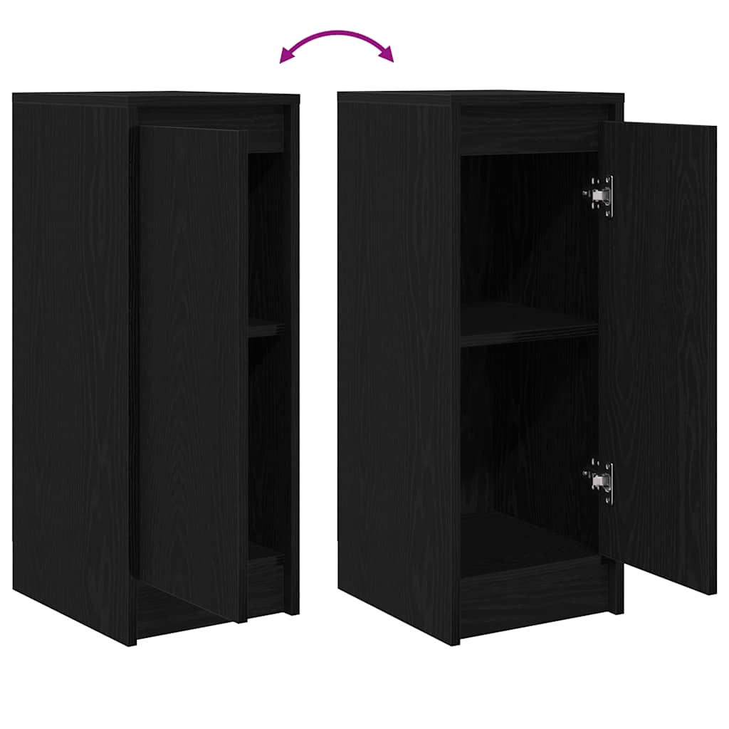 Sideboard Black Oak 29.5x34x76 cm Engineered Wood