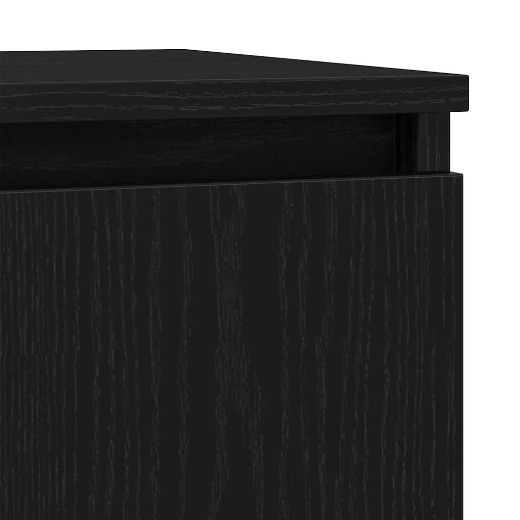 Sideboard Black Oak 29.5x34x76 cm Engineered Wood