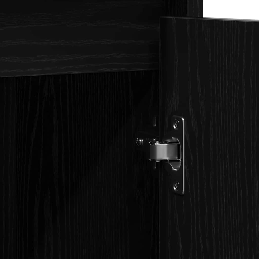 Sideboard Black Oak 85x34x76 cm Engineered Wood