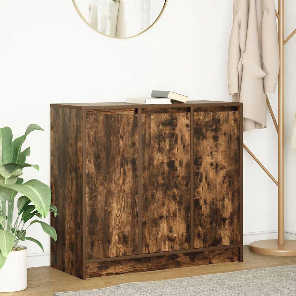 Sideboard Smoked Oak 85x34x76 cm Engineered Wood