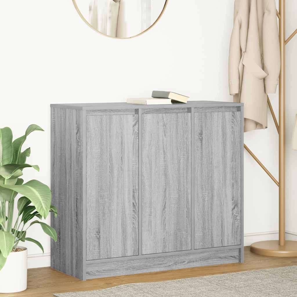 Sideboard Grey Sonoma 85x34x76 cm Engineered Wood