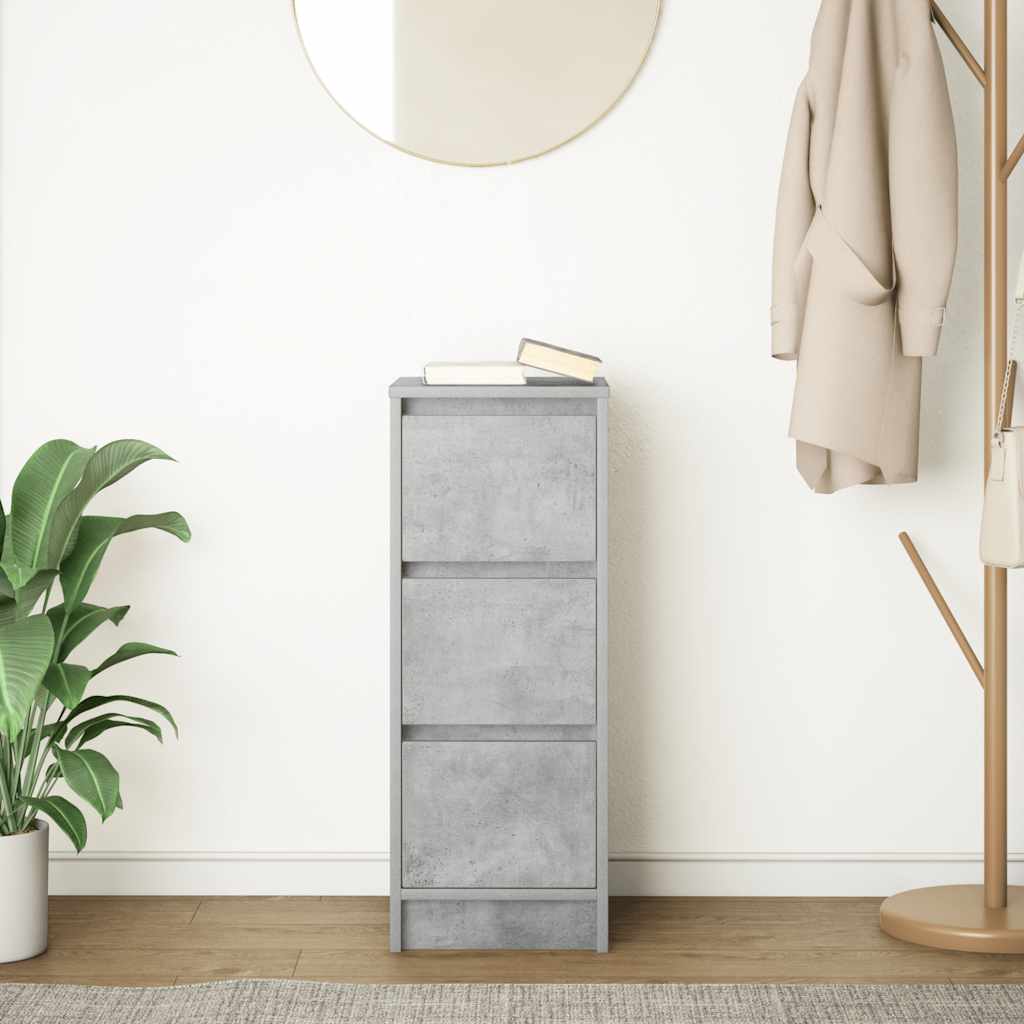 Sideboard Concrete Grey 29.5x34x76 cm Engineered Wood
