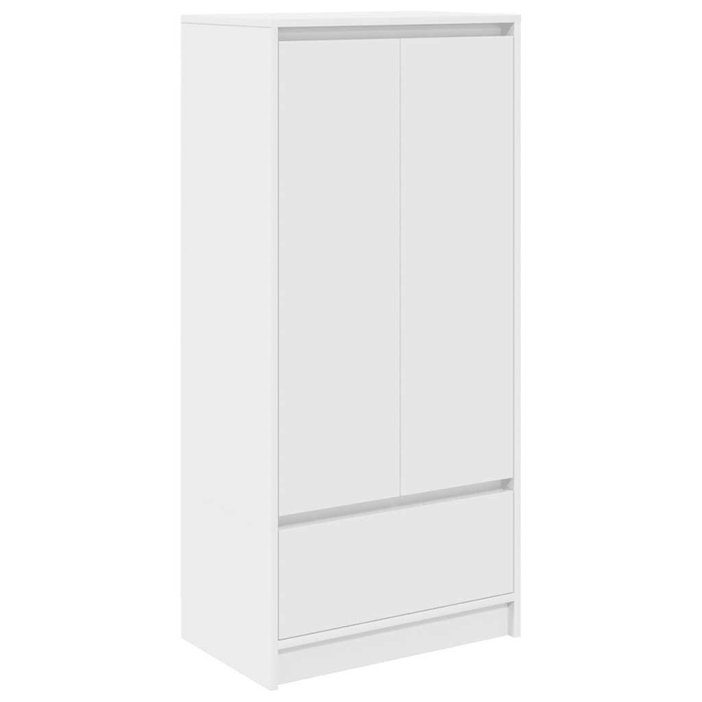 Cabinet with Drawer White 55.5x34x119.5 cm Engineered Wood