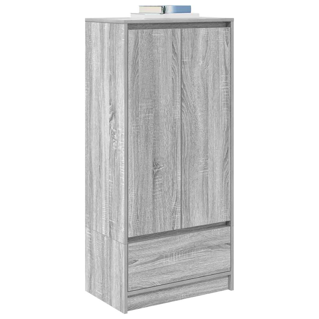 Cabinet with Drawer Grey Sonoma 55.5x34x119.5 cm Engineered Wood
