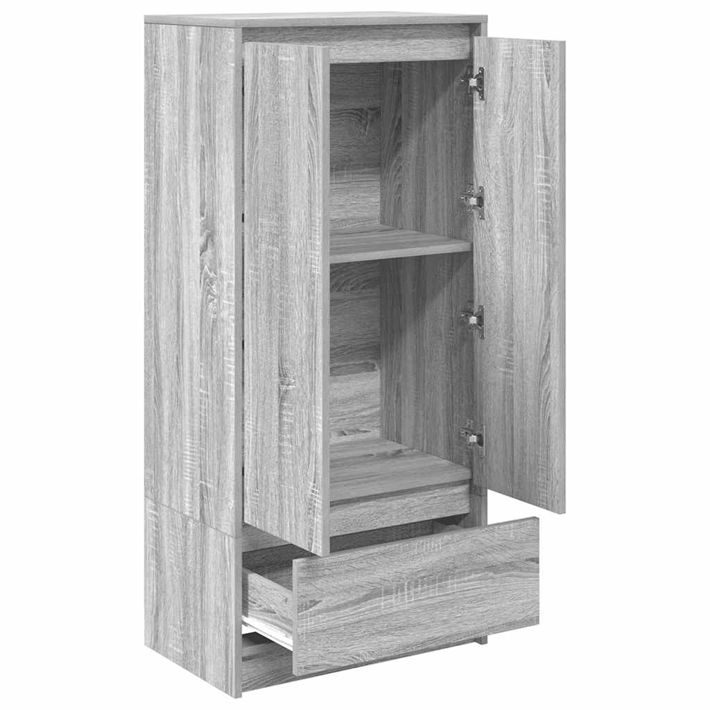 Cabinet with Drawer Grey Sonoma 55.5x34x119.5 cm Engineered Wood