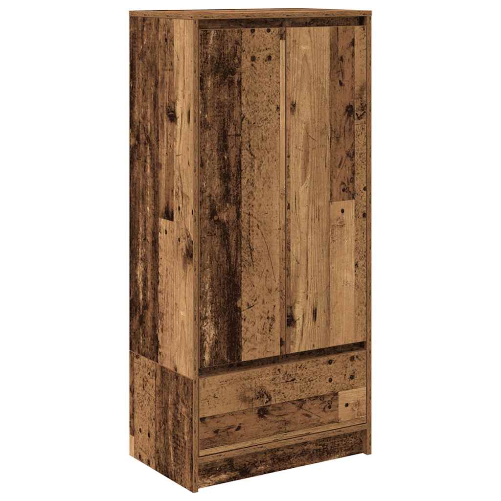 Cabinet with Drawer Old Wood 55.5x34x119.5 cm Engineered Wood