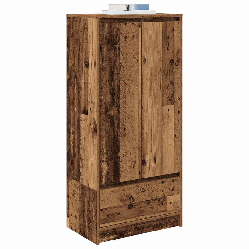 Cabinet with Drawer Old Wood 55.5x34x119.5 cm Engineered Wood